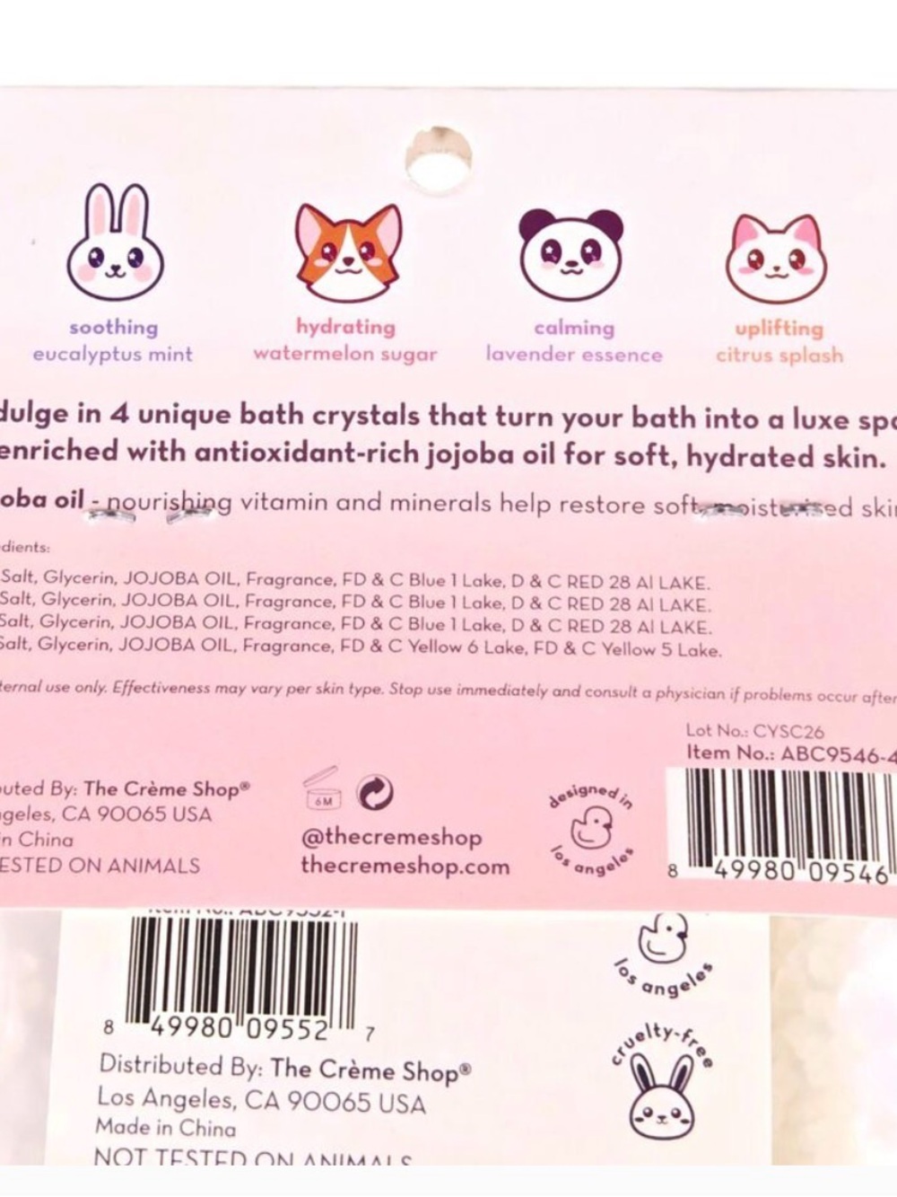 4 PK The Creme Shop Aromatherapy Bath Crystals Jojoba Oil 11.2 oz - Picture 2 of 2